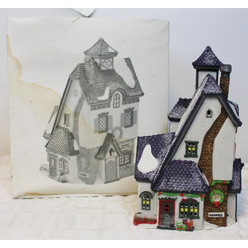 VTG 1991 Dept 56 Heritage Village North Pole Neenee's Dolls & Toys 5620-0 Light
